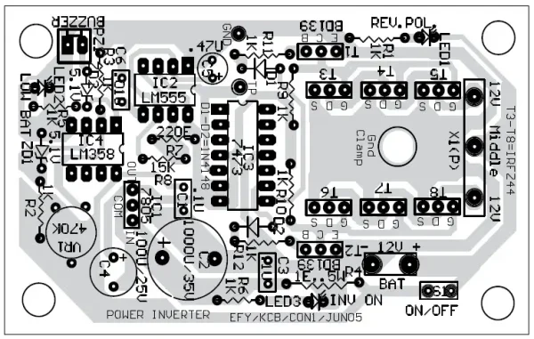 راهنمای نصب قطعات مدار اینورتر 300 وات ارزان قیمت