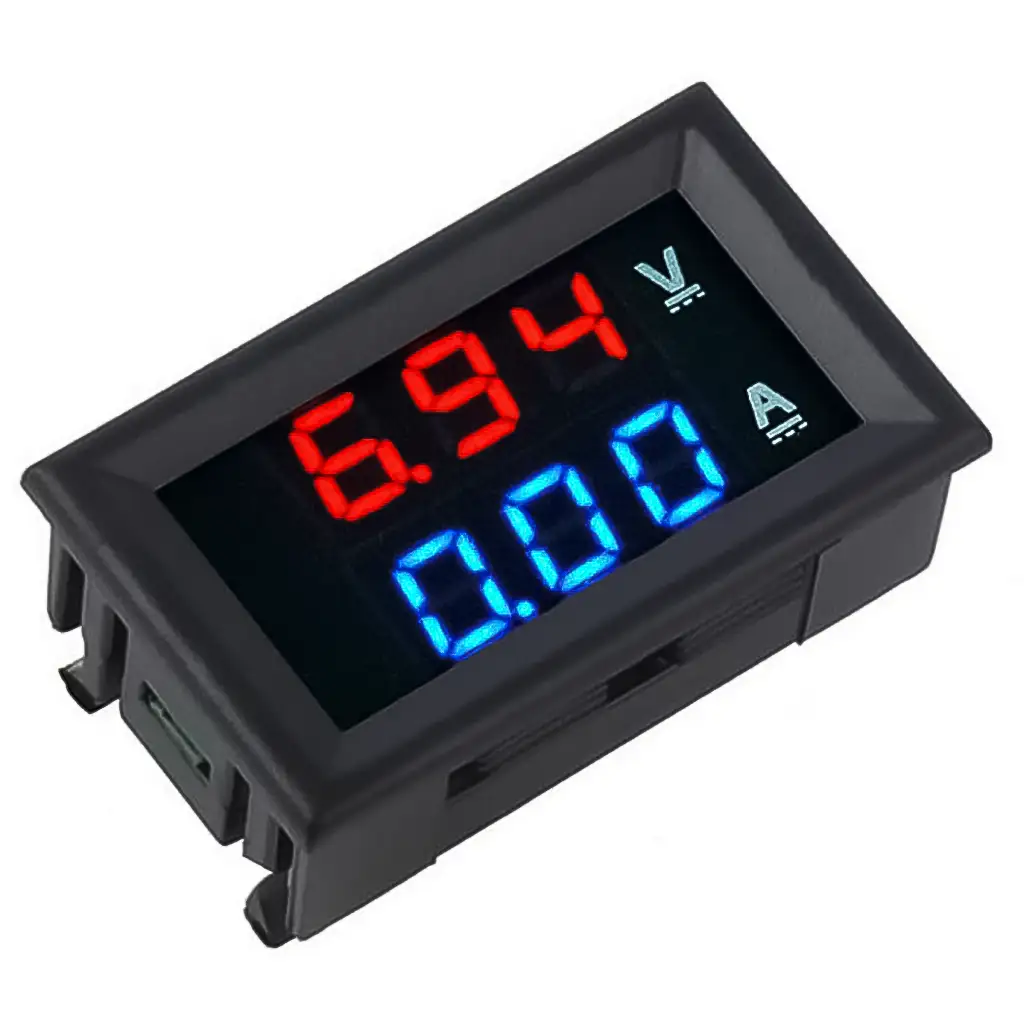 ماژول ولت متر و آمپرمتر پنلی (روپنلی) 100V-10A آبی و قرمز مدل DSN-VC-288 ماژول ولت متر و آمپرمتر پنلی (روپنلی) 100V-10A آبی و قرمز مدل DSN-VC-288