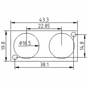 ابعاد ماژول SRF05