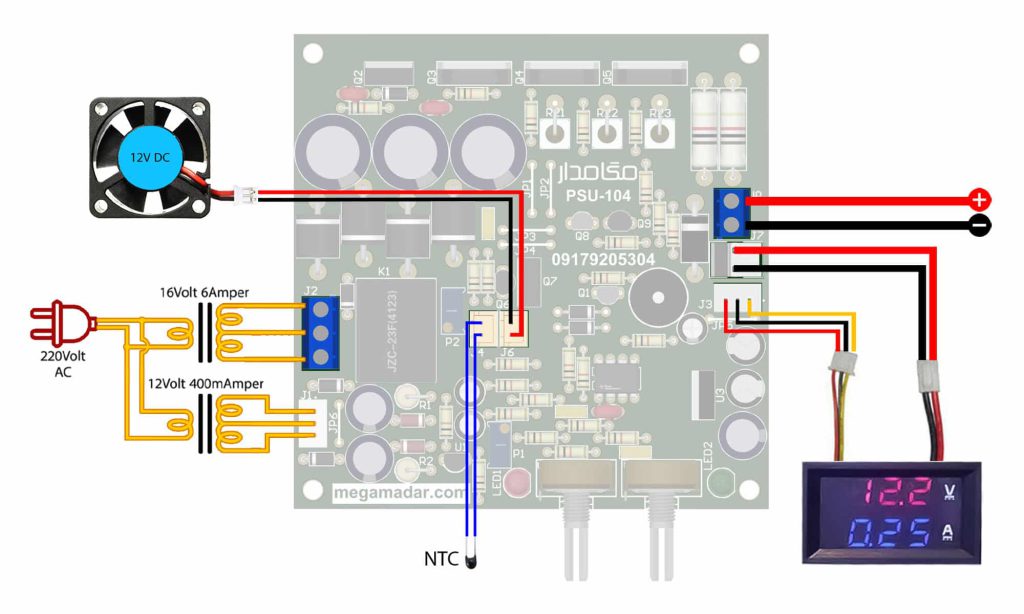 نقشه سیم کشی منبع PSU104