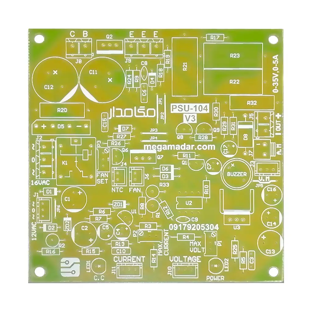 برد خام آماده مونتاژ منبع تغذیه PSU-104 برد خام آماده مونتاژ منبع تغذیه PSU-104