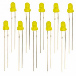 LED زرد مات 3mm پایه بلند