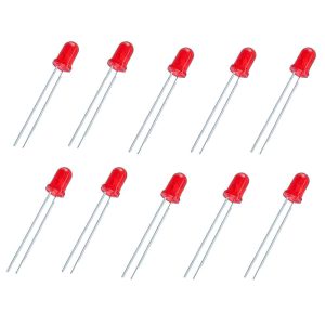 LED قرمز مات 3mm پایه بلند