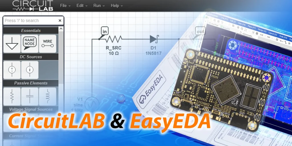 معرفی و مقایسه دو شبیه ساز آنلاین مدارهای الکترونیکی : CircuitLab و EasyEDA