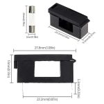 جا فیوزی رو بردی BLX-A درب دار 22mm