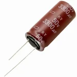 خازن الکترولیتی امپدانس پایین 50 ولت 3300 میکروفاراد ژاپنی مارک NIPPON با طول عمر بالا