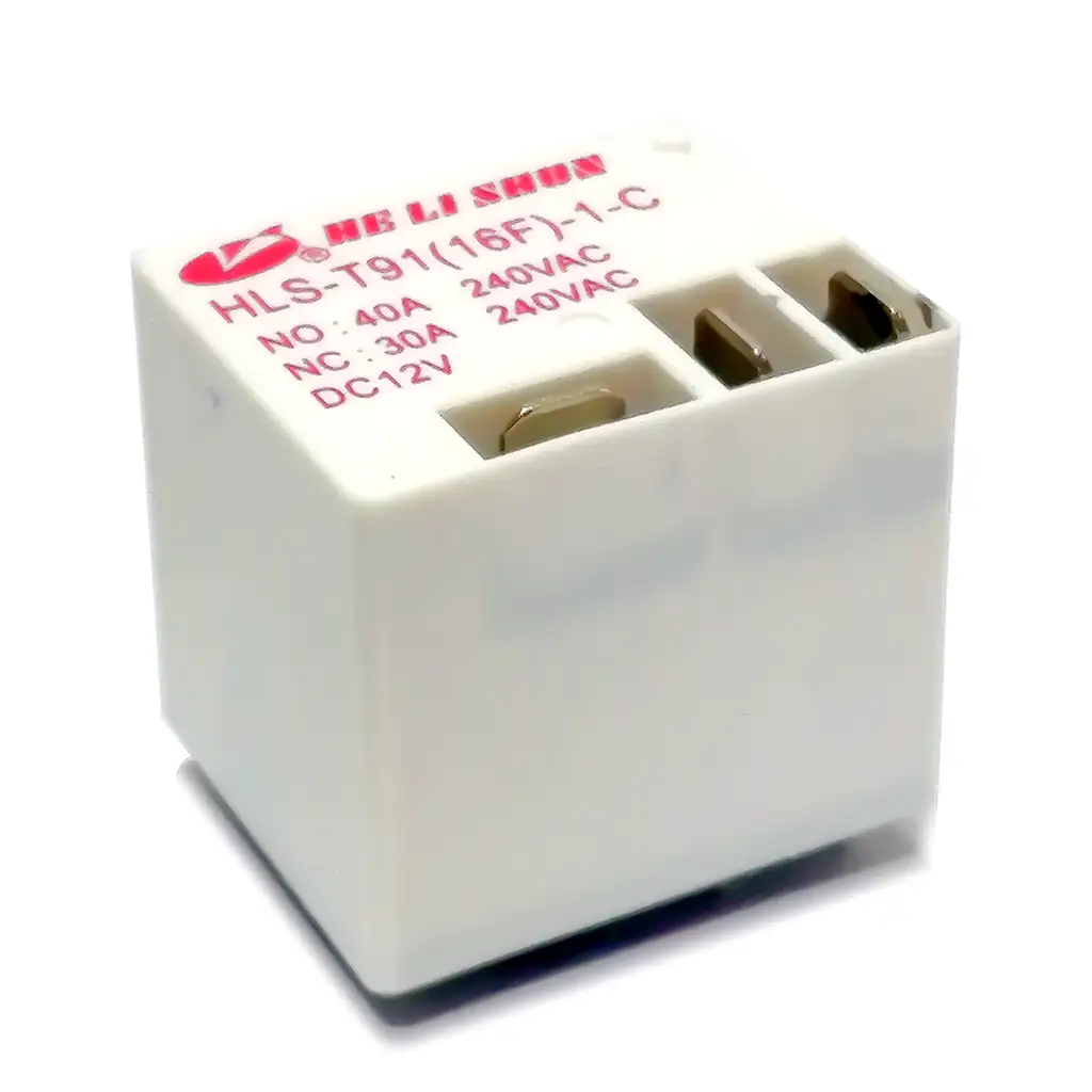 رله فیش خور کولری 12 ولت 40 آمپر مارک HELISHUN کد HLS T91(16F)-1-C رله فیش خور کولری 12 ولت 40 آمپر مارک HELISHUN کد HLS T91(16F)-1-C