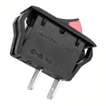 کلید راکر باریک دو پایه HB1620 (پایه و پلاتین مسی - 16 آمپر)