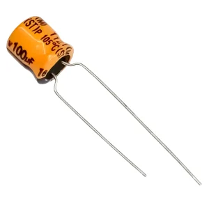 خازن الکترولیتی 100 میکروفاراد 16 ولت امپدانس پایین TAICON سری ST با جریان نشتی بسیار کم