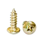 پیچ خودکار قارچی 3mm طول 12mm چهارسو نوک تیز | رنگ: طلایی
